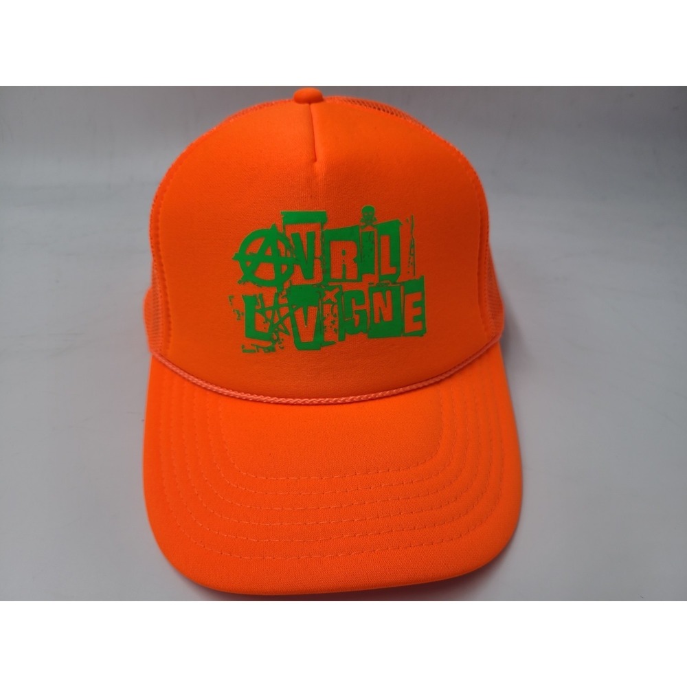 Avril Lavigne Greatest Hits Tour 2025 Blaze Orange Mesh Trucker Snapback Hat Cap